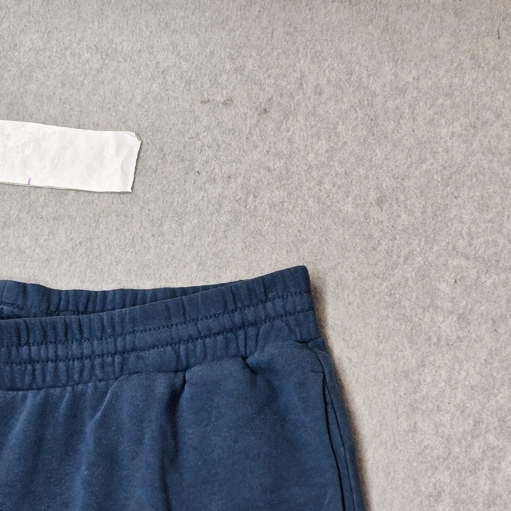 The North Face Men Activewear Pants L/G Blue Sweatpants Fleece Logo